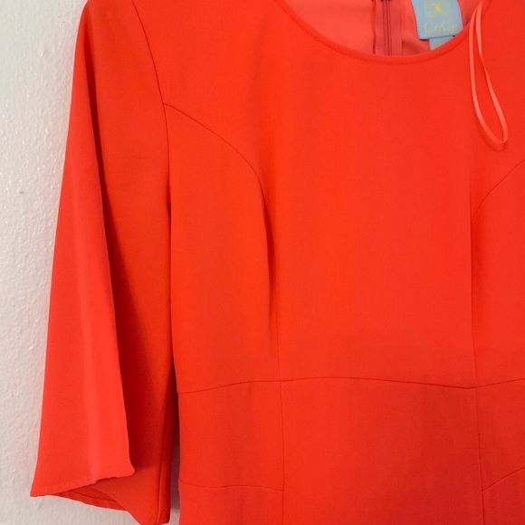 Coral Pop Color Dress - Picture 6 of 8